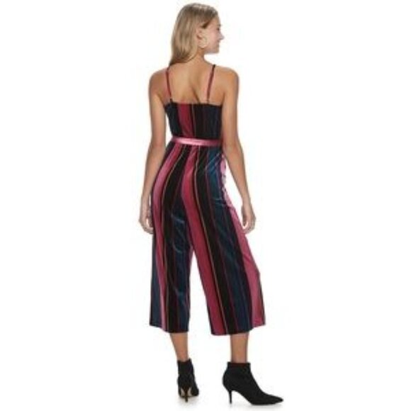 Speechless Velvet Striped Jumpsuit  EUC - Picture 14 of 14